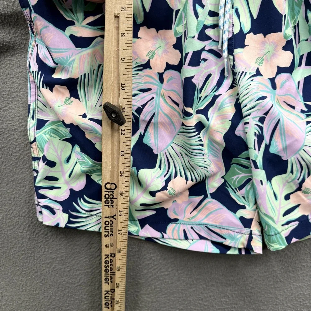 Chubbies Swim Trunks Mens Large Multicolor Tropical 7 Inseam Lined Quick Dry